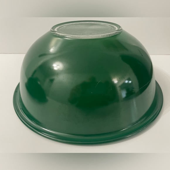 Set of 2 VTG Pyrex Glass Clear Bottom Nesting Mixing Bowls Green #323 and #325 - Picture 6 of 9